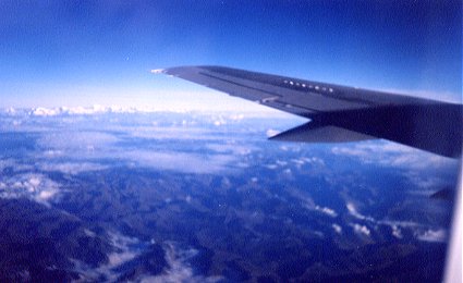 Flying over the Andes