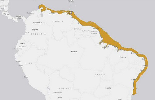 Sciades herzbergii = habitat locations