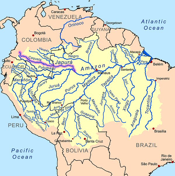 Rio Caqeta drainage